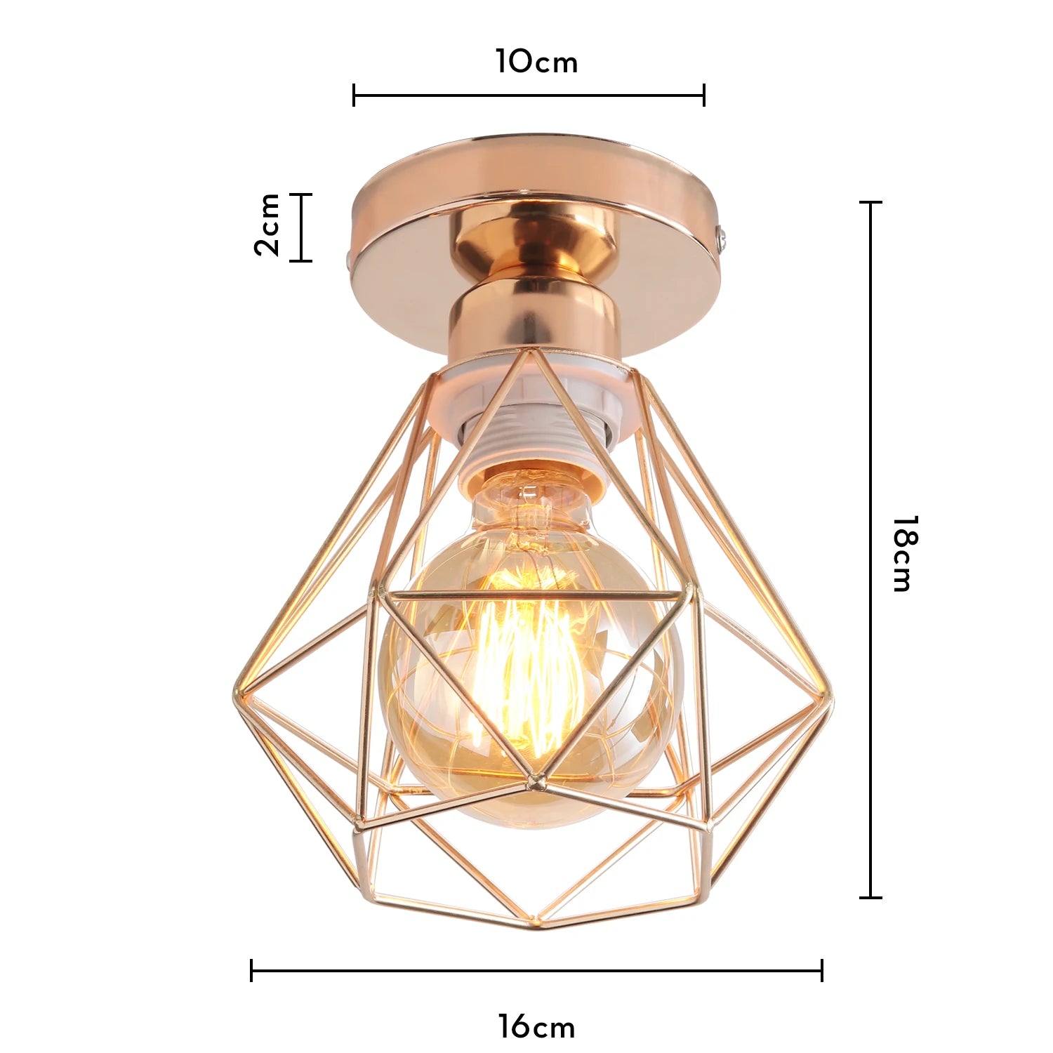 plafonnier encastré rustique industriel vintage en métal pour intérieur créatif - vue 12 sur 20