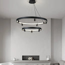 LED-Pendelleuchte in Kreisform im modernen nordischen Stil