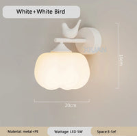 applique murale moderne en pe avec abat-jour d'oiseau led