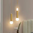 Moderne LED-Pendelleuchte mit langem Tubus für luxuriöse Innendekoration