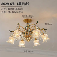lustre méditerranéen en verre avec motifs floraux tendance