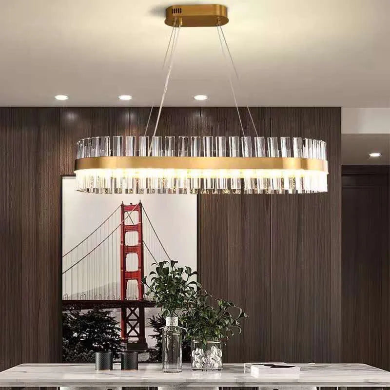 Moderner LED-Kronleuchter aus Kristall für elegantes Licht - vue 5 sur 15