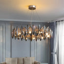 lustre vintage art déco en cristal pour éclairage intérieur