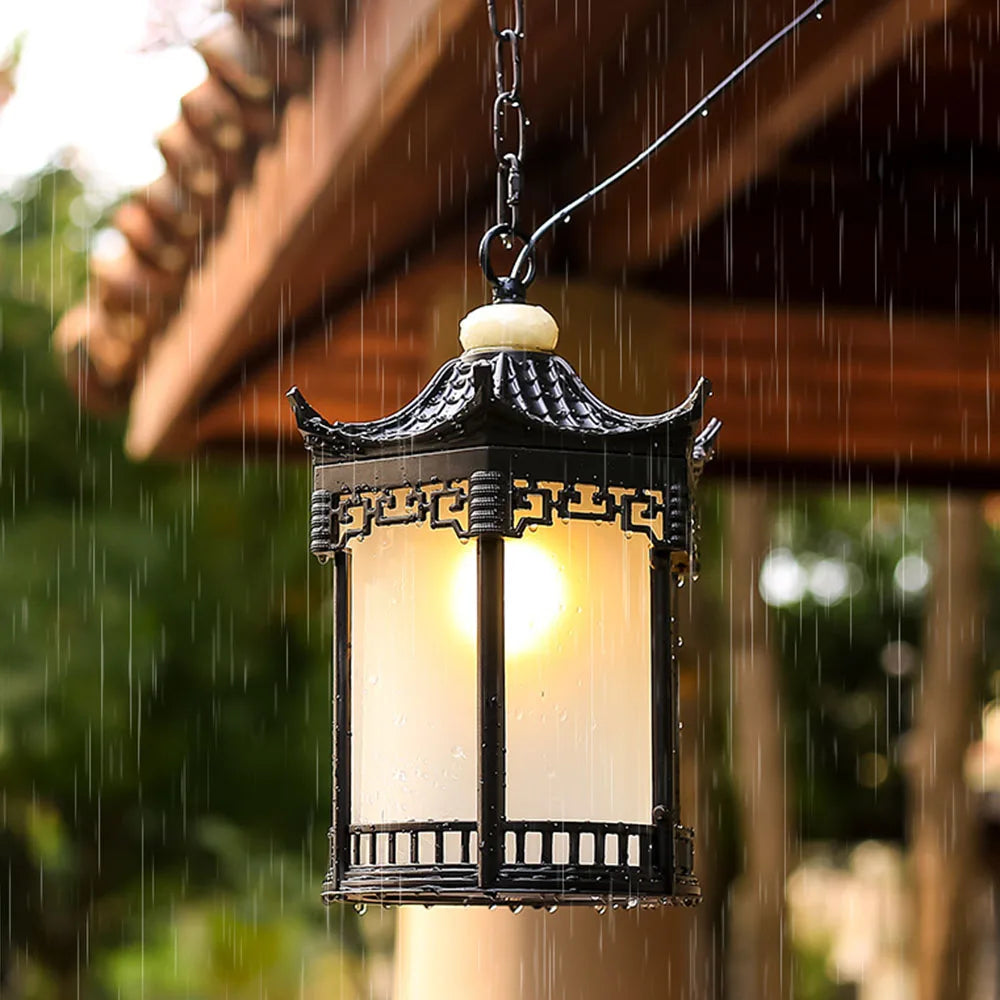 plafonnier vintage européen pour extérieur jardin et balcon - vue 5 sur 10