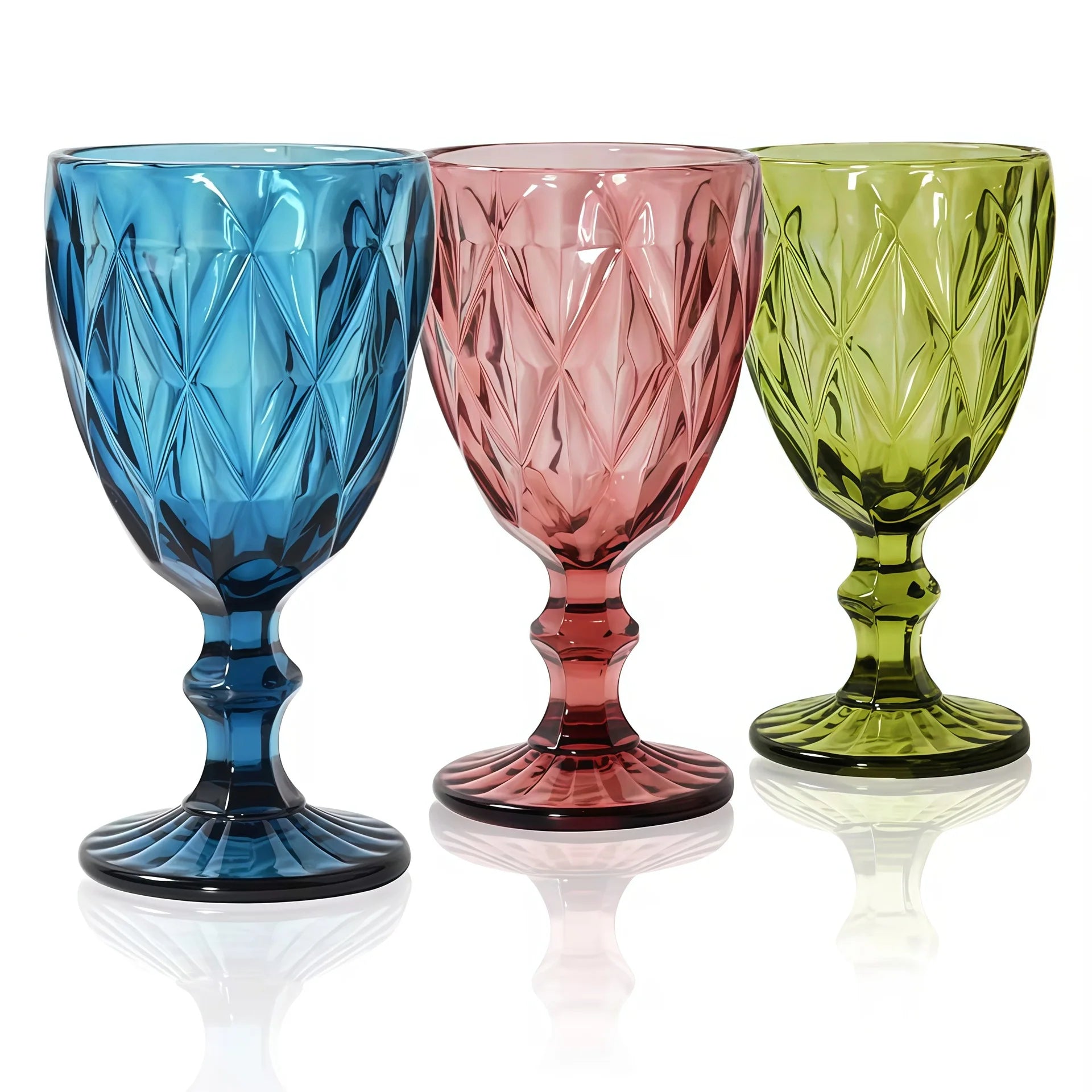 Verre à vin relief épais style rétro européen - vue 2 sur 6