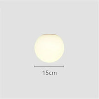 applique murale led moderne abat-jour rond en verre blanc