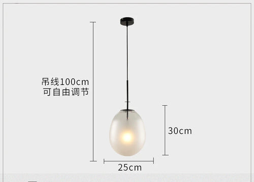 Postmoderne Pendelleuchte aus Glas für elegante Innendekoration - vue 8 sur 7