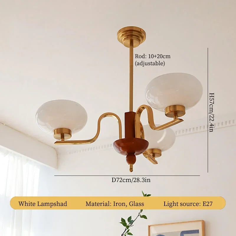 Kronleuchter Vintage Bauhaus aus dekorativem Glas für den Innenbereich