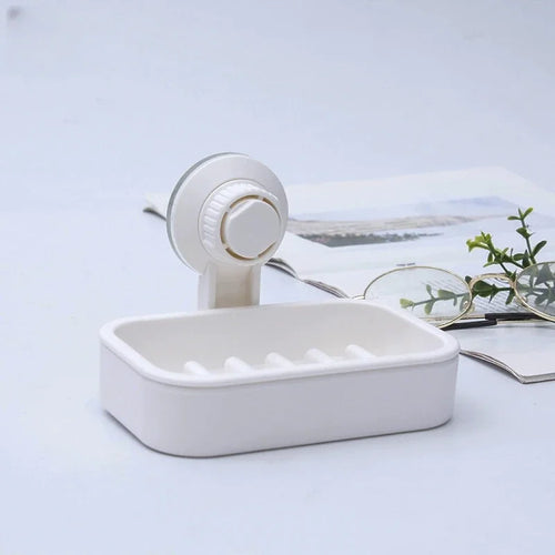boîte à savon avec égouttoir et ventouse pour salle de bain
