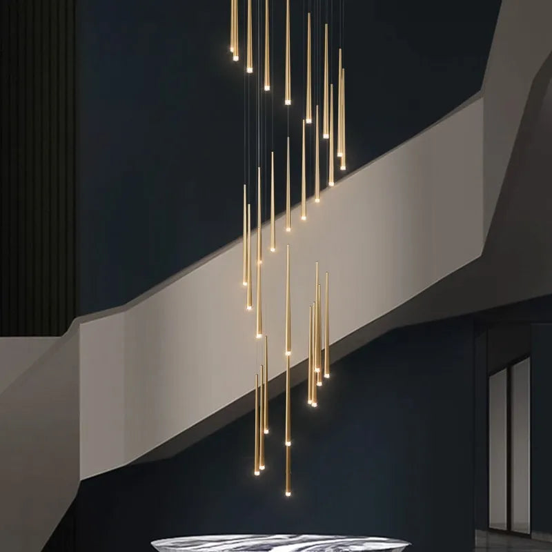 suspension rotative moderne pour escalier duplex hôtel villa - vue 4 sur 22