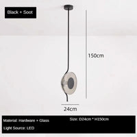 lustre en verre postmoderne créatif minimaliste design lumineux