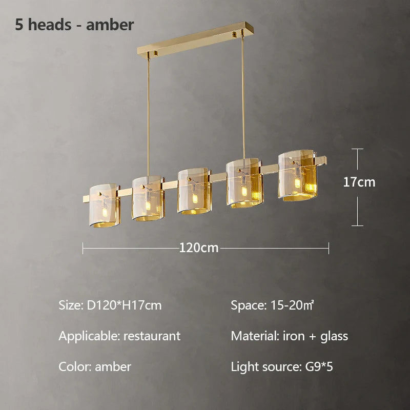 Italienischer minimalistischer Glas-Kronleuchter für moderne Beleuchtung