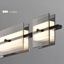 Minimalistischer italienischer Kronleuchter aus Kupfer und Glas modern