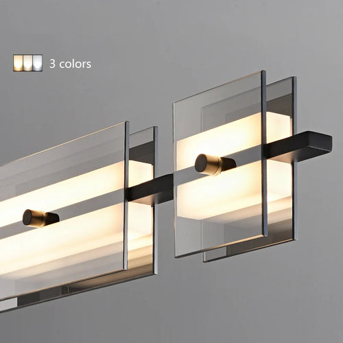 Minimalistischer italienischer Kronleuchter aus Kupfer und Glas modern - vue 6 sur 8