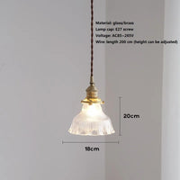 Vintage-Pendelleuchte aus Messing und japanischem Glas für stilvolle Wohnbeleuchtung