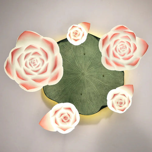 suspension lotus en verre pour décoration d intérieur - vue 3 sur 18