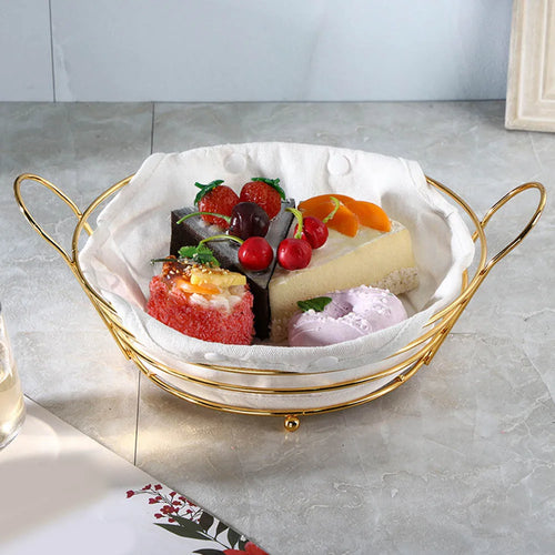 panier de rangement en métal pour collations et fruits