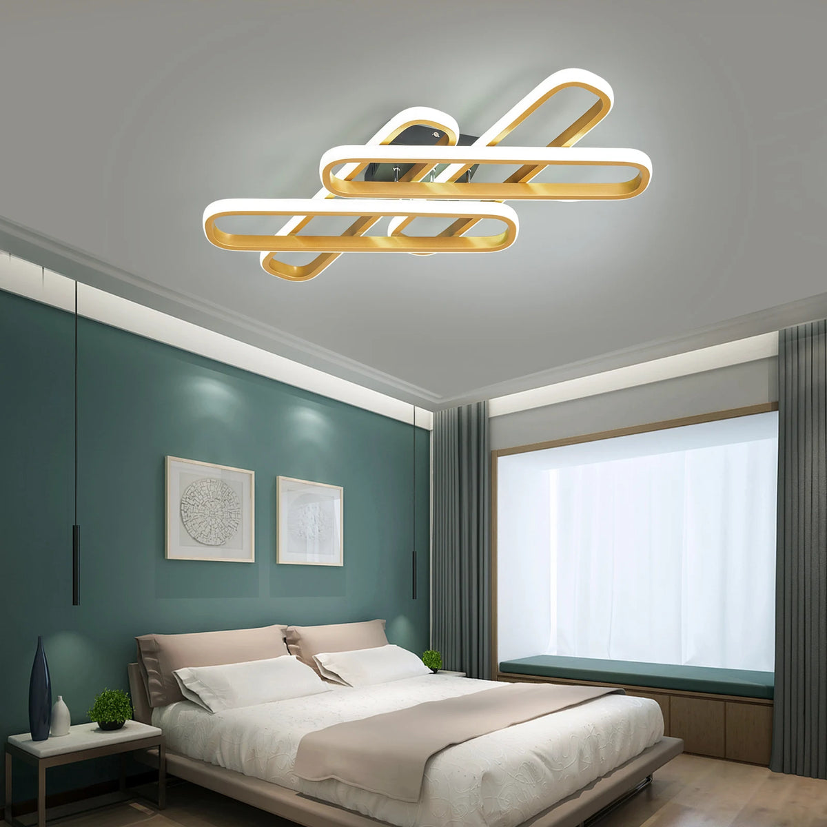 lustre moderne à LED design créatif pour intérieur - vue 6 sur 10