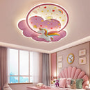 plafonnier licorne led pour fille avec télécommande optionnelle