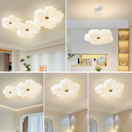 Moderner LED-Deckenleuchte in Blumenform für stilvolle Innendekoration - vue 6 sur 12