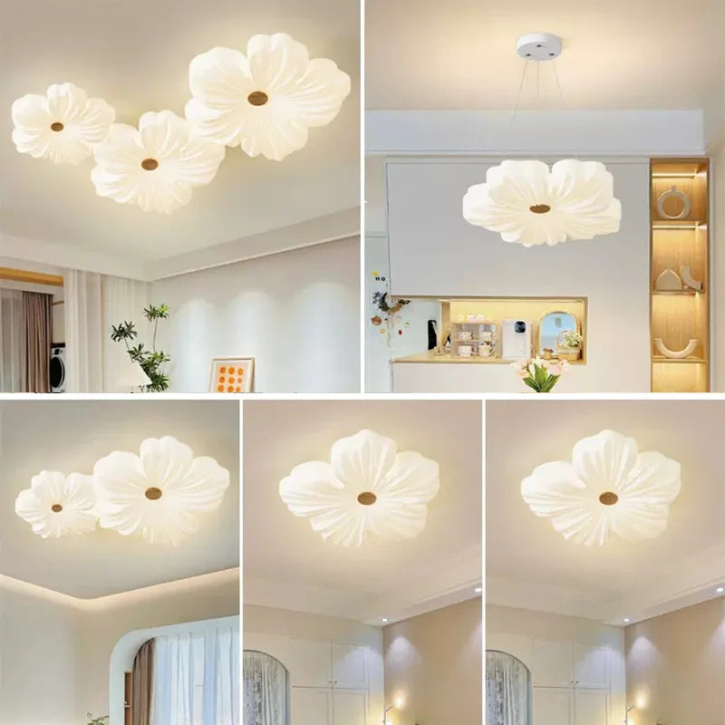 Moderner LED-Deckenleuchte in Blumenform für stilvolle Innendekoration - vue 6 sur 12