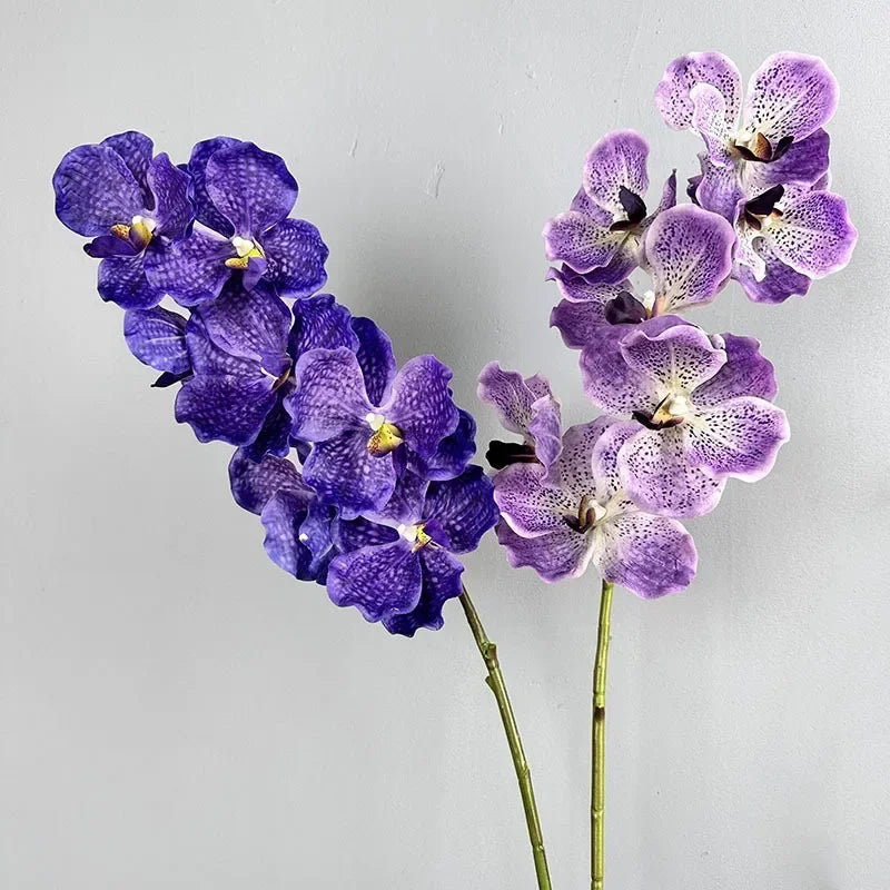 lot de 2 orchidées artificielles vanda pour décoration intérieure - vue 5 sur 12