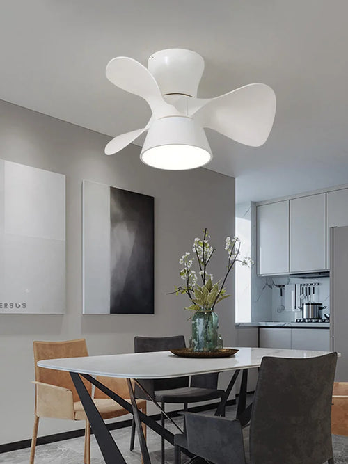 Moderner LED-Kronleuchter mit Deckenventilator für den Innenbereich - vue 4 sur 10