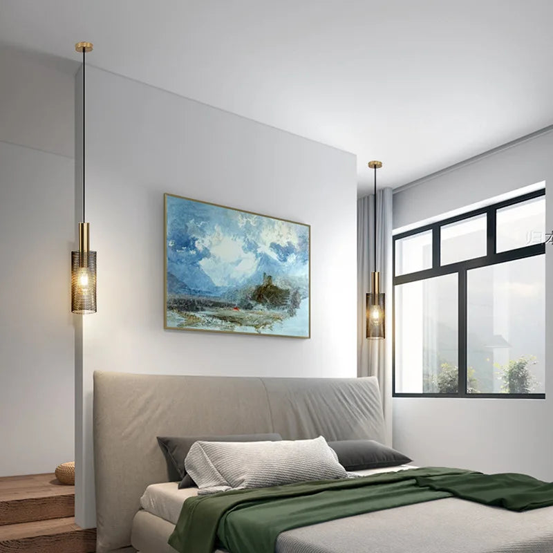 lampe suspendue led moderne luminair nordique décor intérieur - vue 4 sur 8