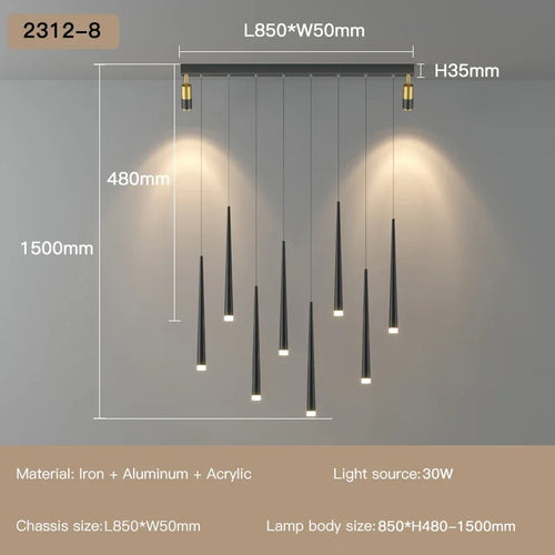 Moderner LED-Kronleuchter für exklusive Innendekoration - vue 18 sur 22