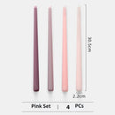 lot de 4 bougies coniques non parfumées pour décoration festive