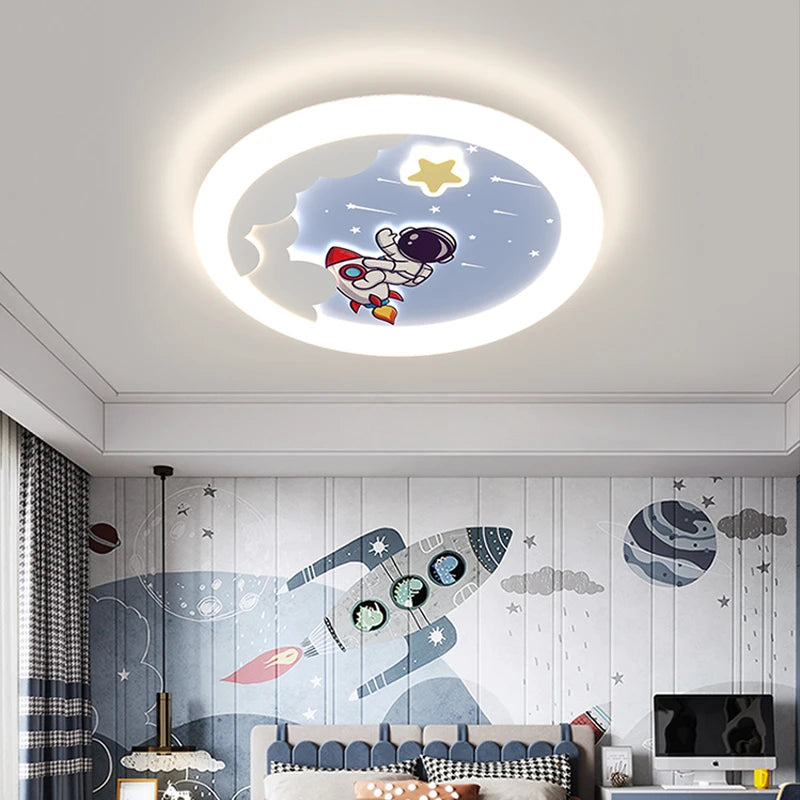 Plafonnier Astronaut für das Kinderzimmer, verspieltes und sicheres Design - vue 6 sur 7