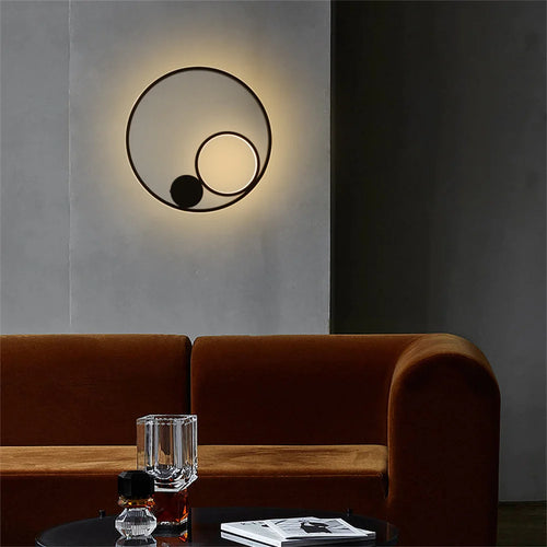 Moderne nordische LED-Wandleuchte aus Eisen, Aluminium und Acryl - vue 2 sur 12