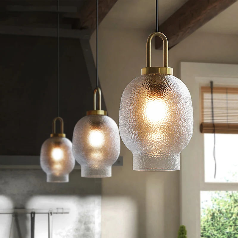 Suspension LED au Design nordique moderne en verre - vue 5 sur 10