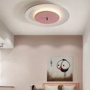 Moderner, minimalistischer LED-Deckenleuchte aus Eisen und Acryl mit Farblicht
