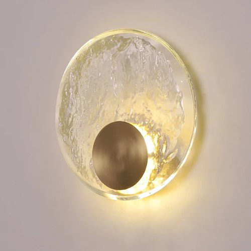 LED-Wandleuchte im nordischen Stil aus Klarglas und Kupfer - vue 2 sur 8