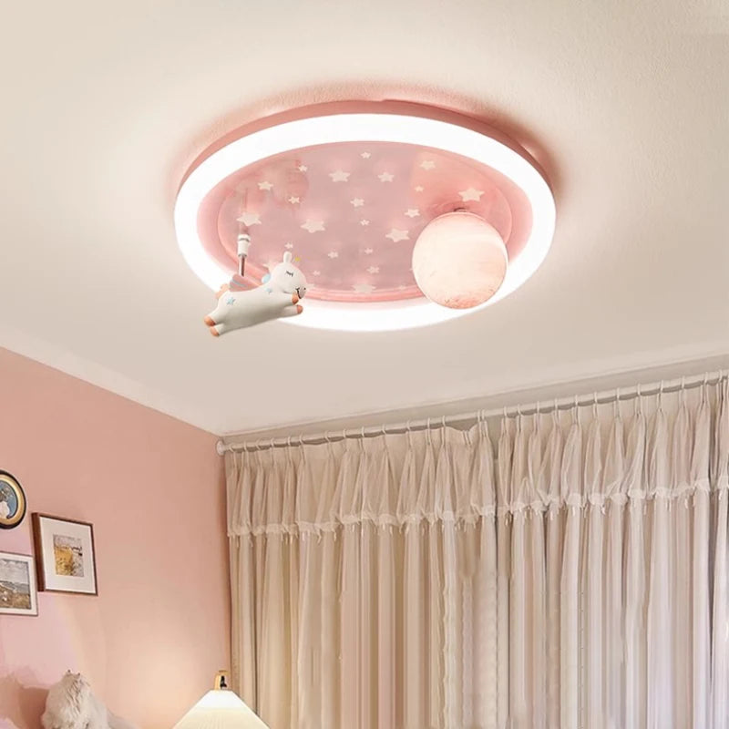 plafonnier mignon pour chambre enfant licorne astronaute décoratif - vue 5 sur 9