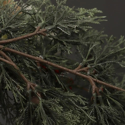couronne de noël décoration de porte avec baies et cloches