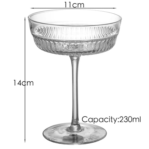 Lot 2 coupes champagne elysia verre cocktail martini