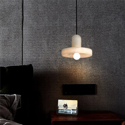 Lampe suspension marbre LED minimaliste - vue 5 sur 21
