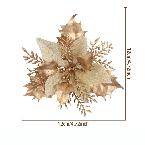 décoration suspendue fleur pailletée pour arbre de noël - vue 14 sur 34