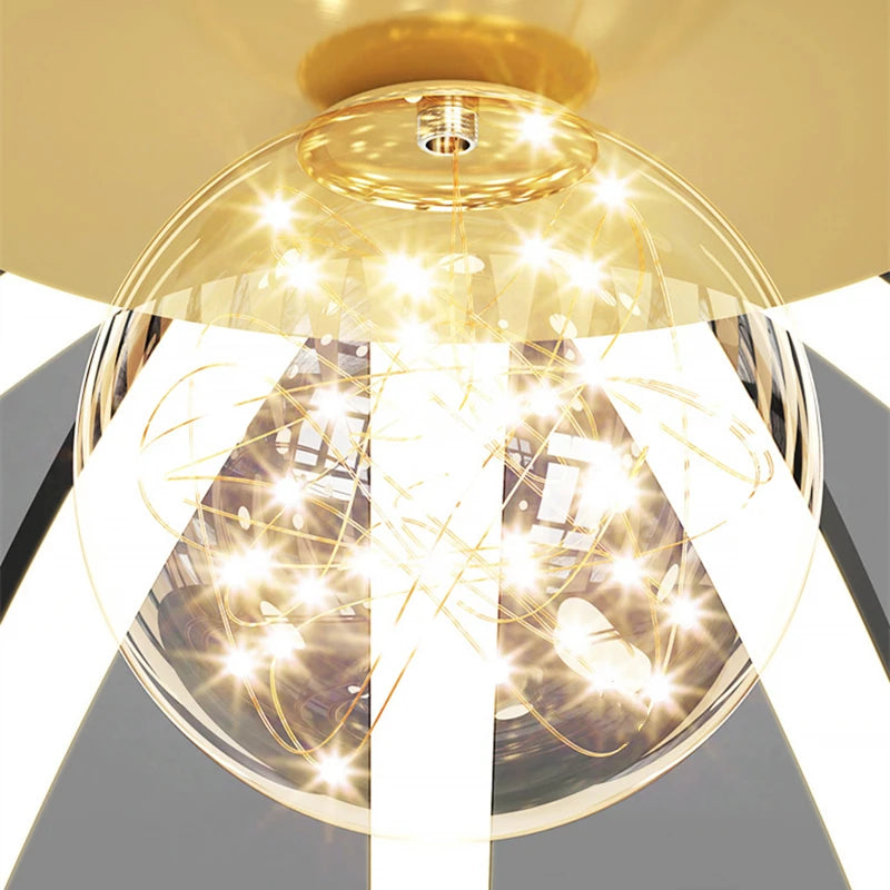 lustre led minimaliste 	 design en aluminium