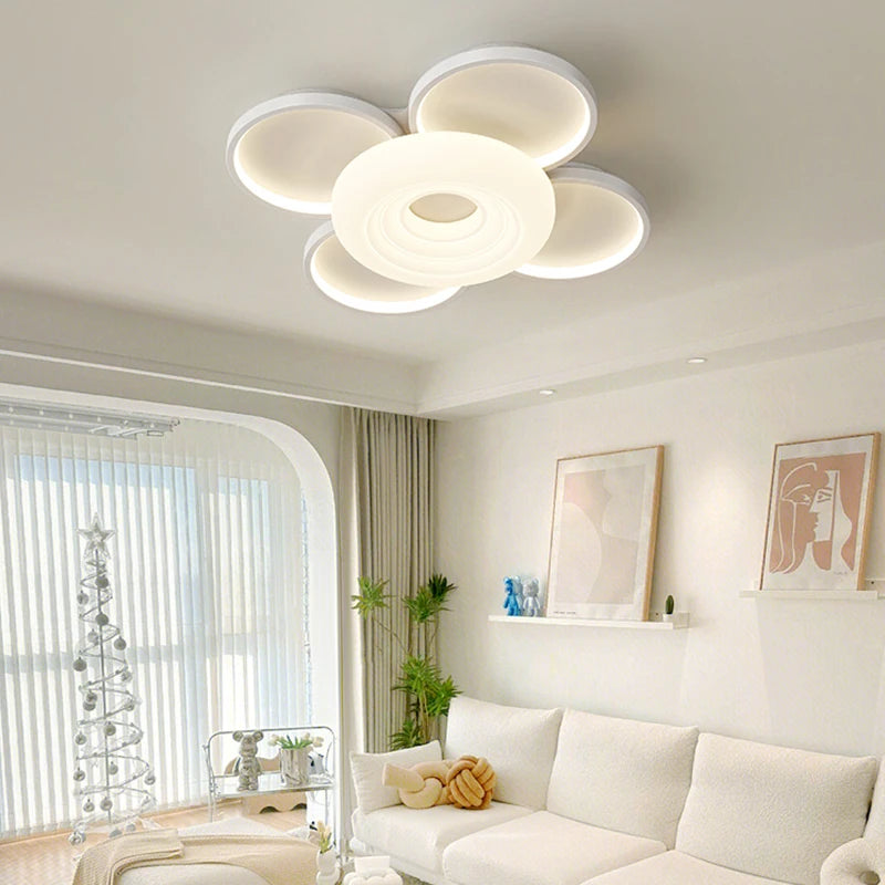 Moderne nordische LED-Deckenleuchte für das Wohnzimmer, minimalistisch und atmosphärisch - vue 3 sur 10