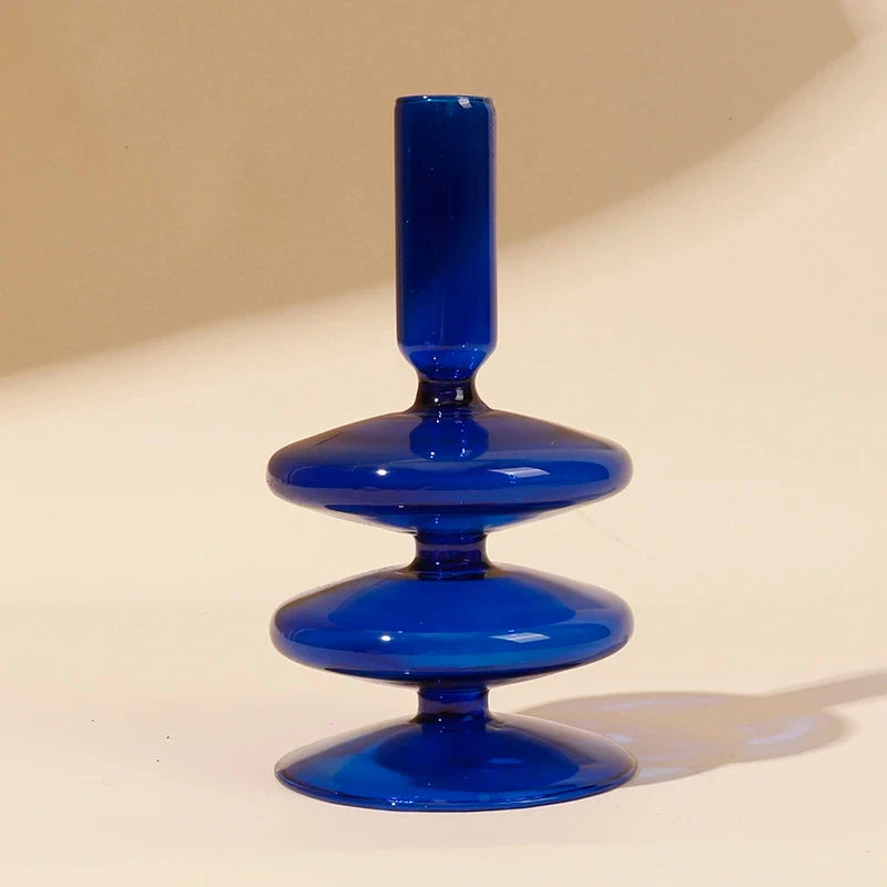 bougeoirs en verre décoratifs pour mariage fait main vintage nordique