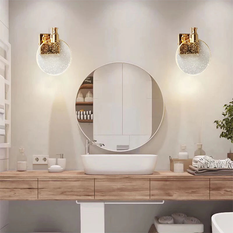Applique murale LED nordique moderne en cristal - vue 3 sur 7