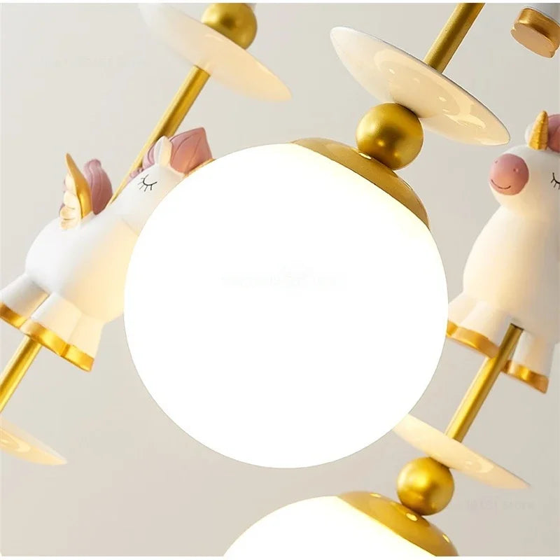 suspension à led créative style nordique pour chambre enfant - vue 6 sur 12