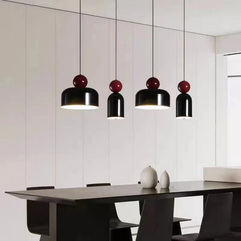 lustre led moderne avec cordon métallique ajustable - vue 2 sur 24
