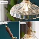 suspension luminaire nordique en bois verre et laiton rustique moderne