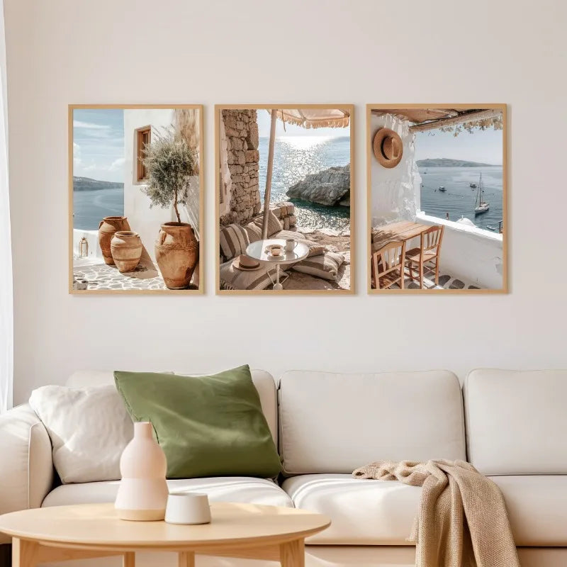affiches modernes de paysages de voyage en grèce
