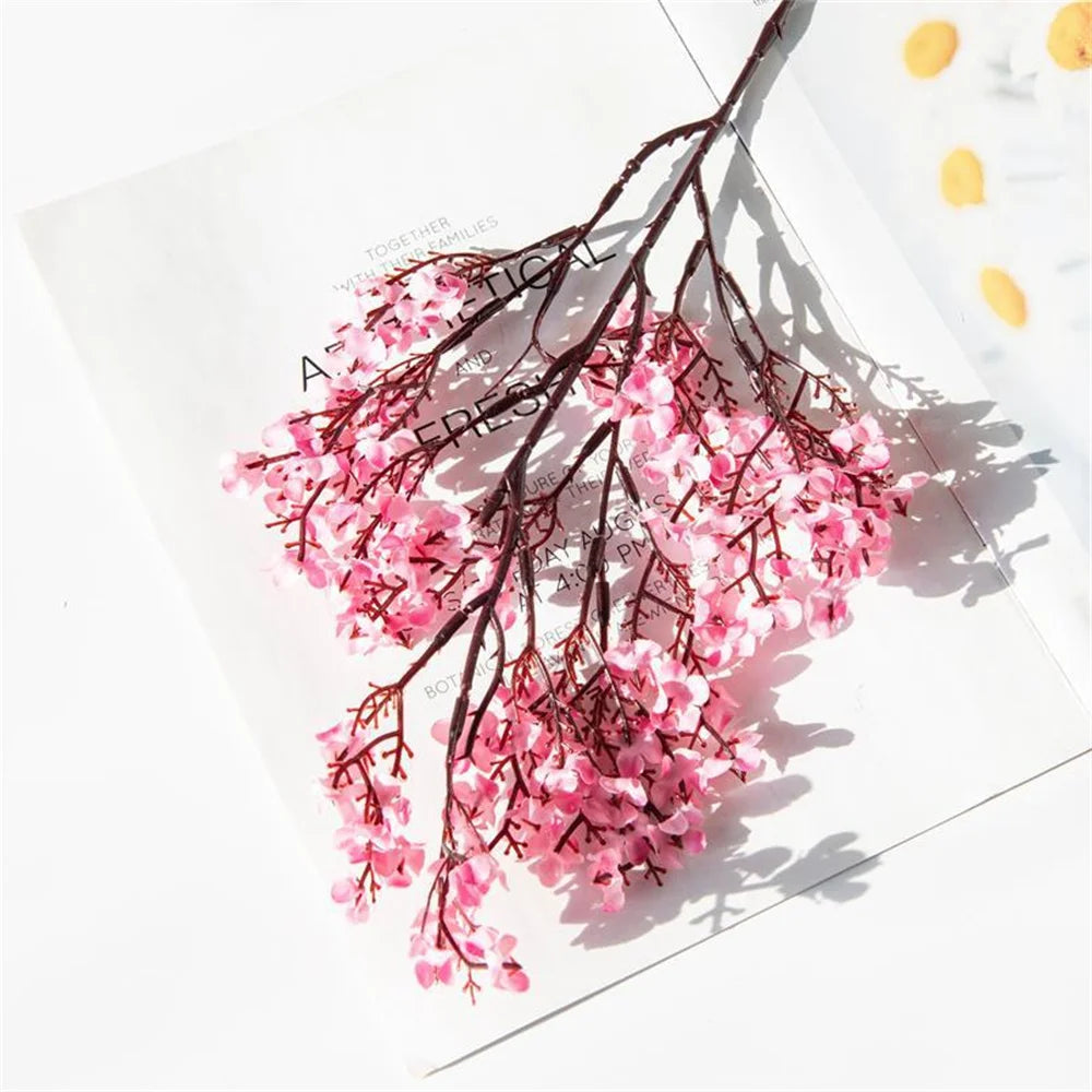 fleurs artificielles cerisier gypsophile décoration mariage vase DIY - vue 12 sur 14