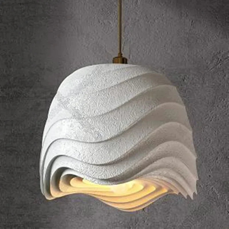 Nordic Wabi-Sabi Wind Chandelier Dining Room LED Pendant Lights Bedroom Study Suspend Lamp Home Decor Cafe Hanging Lamps Fixture - vue 5 sur 13